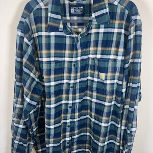Carhartt Men’s Rugged Flex Relaxed Fit Long Sleeve Flannel Shirt Size 3XL